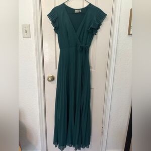Emerald Bridesmaid Wrap Dress